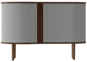 Cassettiera bassa grigio-marrone con ante scorrevoli in rovere 100x67 cm Audacious - UMAGE