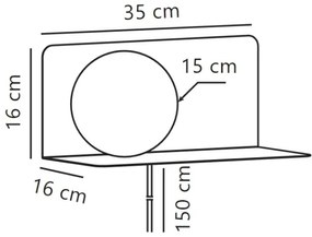 Nordlux - Applique con mensola LILIBETH 1xE14/25W/230V marrone