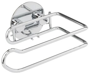 WENKO 18774100 - Porta rotolo per carta igienica TURBO-LOC ROTONDO IN ACCIAIO 14x9 cm cromato