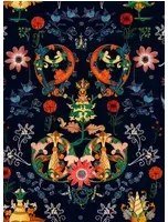 Mindthegap Carta da parati Transylvania Folk - Blue