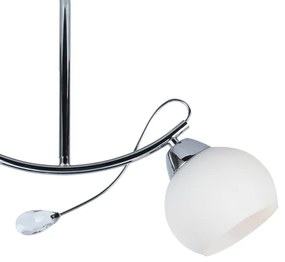 Lampadario a sospensione con supporto rigido CONNOR 2xE27/15W/230V cromo lucido/bianco