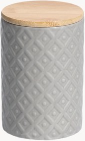 Set di 6 barattoli in ceramica con coperchio in bambù Carol, 720 ml