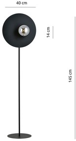 Piantana Minimal Ippolita Acciaio Nero Grigio 1 Luce E14 Ip20