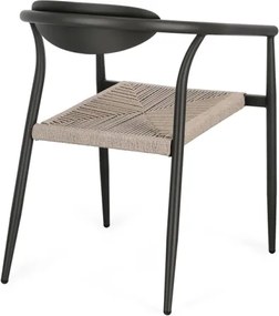 Sedia Da Esterno In Alluminio Con Braccioli Impilabile Linares Antracite Bizzotto