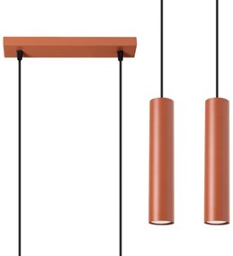 Sollux SL.1490 - Lampadario a sospensione con filo LAGOS 2xGU10/10W/230V rosso