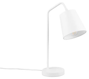 Lampada da tavolo bianca con paralume in tessuto (altezza 45 cm) Buddy - Trio