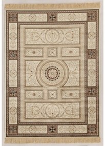 Tappeto Savonnerie 1 Ivory orientale in viscosa multicolore, L 190 x L 140 cm