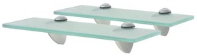 Mensole Galleggianti 2 Pz İn Vetro 30x10 Cm 8 Mm /
