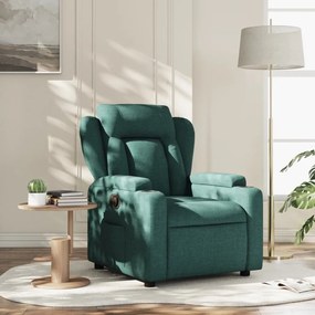 Poltrona Reclinabile İn Tessuto Verde Scuro /