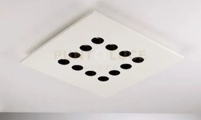 Plafoniera led xico bianca 36w 2520lm cct 50x4,7x50cm in gesso vern...