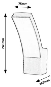 Rabalux 7504 - Applique da esterno a LED PALANGA LED/12W/230V IP44