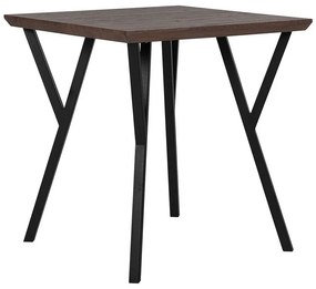 Tavolo da pranzo legno scuro e nero 70 x 70 cm BRAVO Beliani