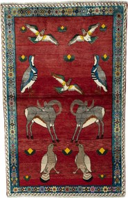 Gabbeh Tappeto persiano 200x130 Rosso (Iran) Annodato A Mano