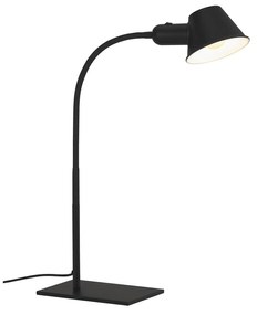 Lampada Da Tavolo Nordico Brello Metallo Nero 1 Luce E27