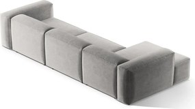 Divano angolare grigio chiaro (con penisola a sinistra/con chaise lounge) Bergamo – Cosmopolitan Design