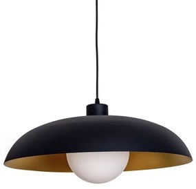 Lampadario a sospensione ECLIPSE 1xE27/15W/230V nero/oro