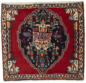 Shiraz Tappeto persiano 60x60 Rosso (Iran) Annodato A Mano