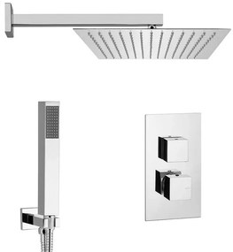 Set doccia incasso completo con soffione quadrato 25 e kit doccia Torre