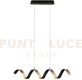 Lampadario a sospensione spirale led helix nera e oro 20w 1680lm 30...