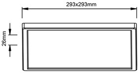 Brilliant - Plafoniera LED MILTON LED/18W/230V 29,3x29,3 cm bianca