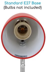 Lampada da tavolo colore rosso  AC220-240V L135*H350mm