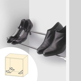 Porta Scarpe Self per Interno Armadio Imballo 1 Pezzo Verniciato Alluminio Acciaio e Emuca...