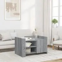 Tavolino Salotto Grigio Sonoma 80x50x50 cm Legno Multistrato 848358