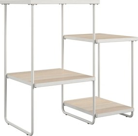 Consolle bianca con piano effetto frassino naturale 35x67 cm Dante - Støraa