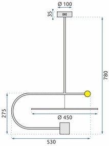 LAMPADA DA SOFFITTO LED NERA BLACK APP589-1CP