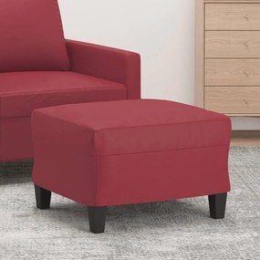 Poggiapiedi Rosso Vino 60x50x41 Cm İn Similpelle /