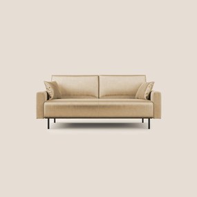 Arthur divano moderno in velluto morbido impermeabile T01 beige 170 cm
