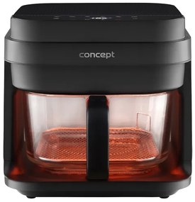 Concept FR5500 - Friggitrice a d'aria GLASS &amp; FAST 5,5 l 1200W/230V nero