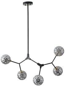 Lampadario a sospensione con supporto rigido 5xG9/15W/230V grigio