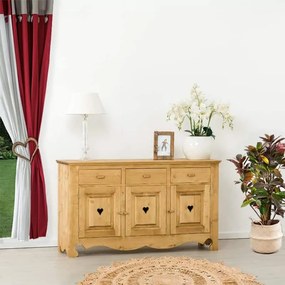 Base credenza 3 ante con cuore e 3 cassetti - LM-C14 PROMO