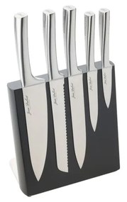 Set di 5 coltelli in acciaio inox con blocco magnetico Meteor - Jean Dubost