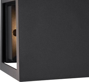 Lampada da Parete Moderna Nera Incl. LED IP44 - Edwin Quadro