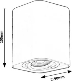 Rabalux 2050 - Faretto KOBALD 1xGU10/42W/230V bianco