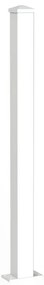 Pilastro completo da fissare 120x120 cancello 9010 in alluminio finitura verniciato Bianco H 175 cm