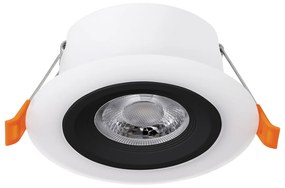 Faretto Ad Incasso Contemporaneo Calonge Policarbonato Nero Led Integrato 4,8W