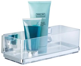 WENKO 22692100-Mensola VACUUM-LOC QUADRO ED 25,5x14 cm argento/trasparente