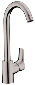 Rubinetto da cucina fisso a collo di cigno MySport L argento cromato opaco HANSGROHE