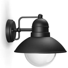 Applique Esterno Nordica Urban Alluminio Nero Bianco 1 Luce E27 Ip44