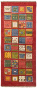 Gabbeh Tappeto persiano 190x80 Rosso (Iran) Annodato A Mano