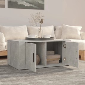 Tavolino salotto grigio cemento 80x50x36 cm legno multistrato