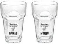 Set 2 Calici Mojito In Vetro Trasparente Cc400 Linea Let'S Party