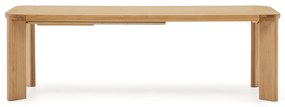 Kave Home - Tavolo allungabile Jondal in legno massiccio e impiallacciatura in rovere FSC 100% 240 (32