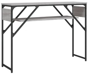 Tavolo consolle ripiano grigio sonoma 105x30x75cm multistrato