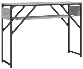 Tavolo consolle ripiano grigio sonoma 105x30x75cm multistrato