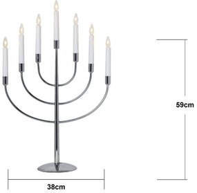 Decorazione natalizia luminosa argentata con alimentazione a corrente Titus – Star Trading