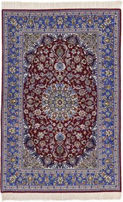 Isfahan Tappeto 160x100 Blu (Iran) Annodato A Mano